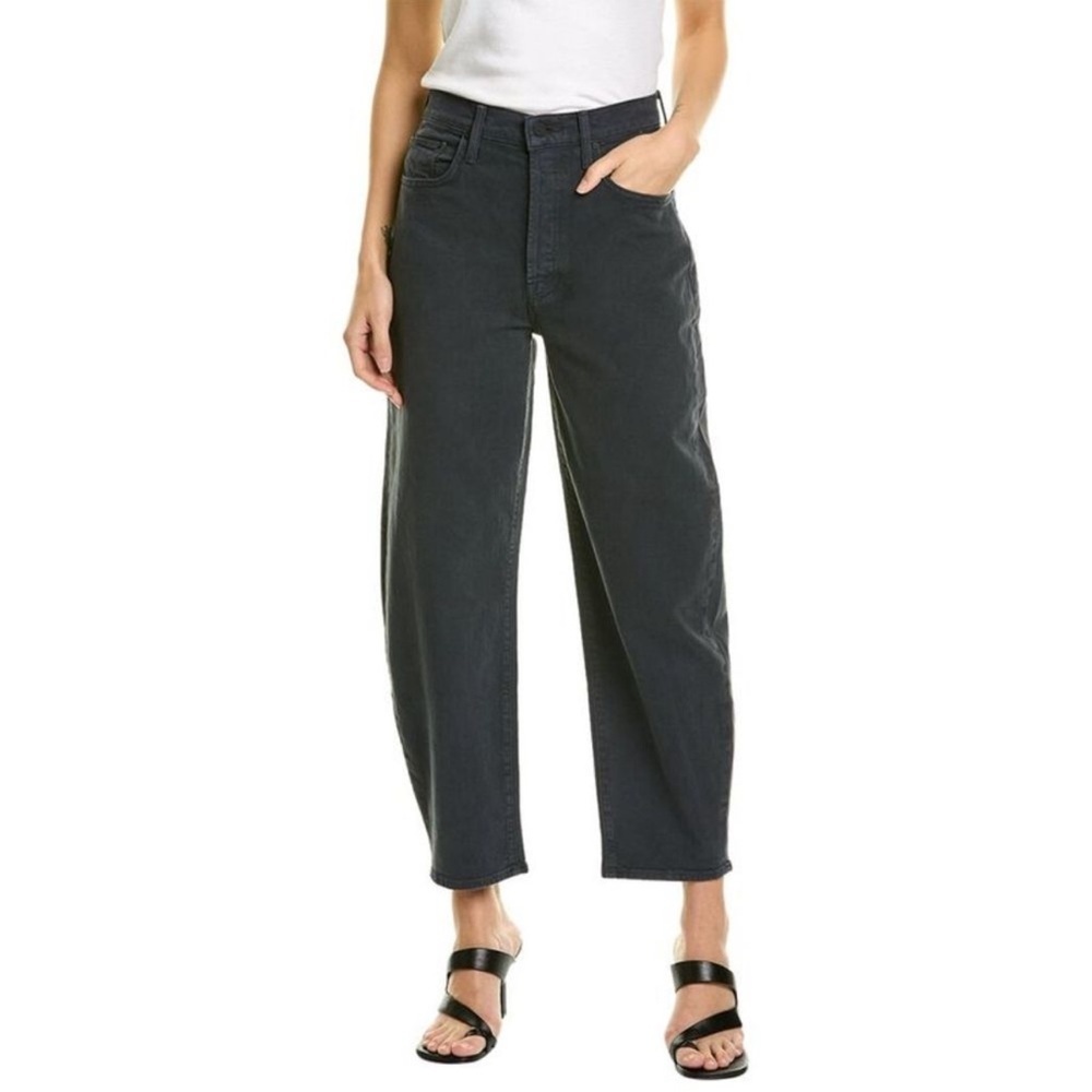 Mother Superior The Curbside Ankle Barrel Jeans Faded Black 29